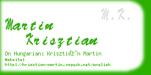 martin krisztian business card